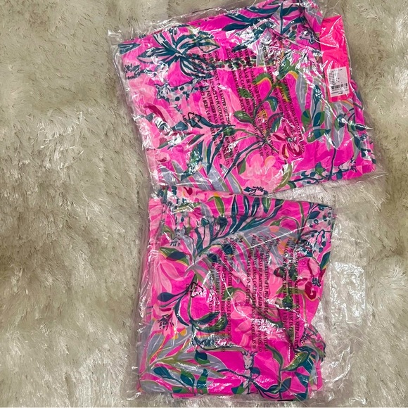 NWT NIP Lilly Pulitzer I'm Feline Fine PJ PANTS & LONG SLEEVE TEE PJ  Set - Picture 3 of 5